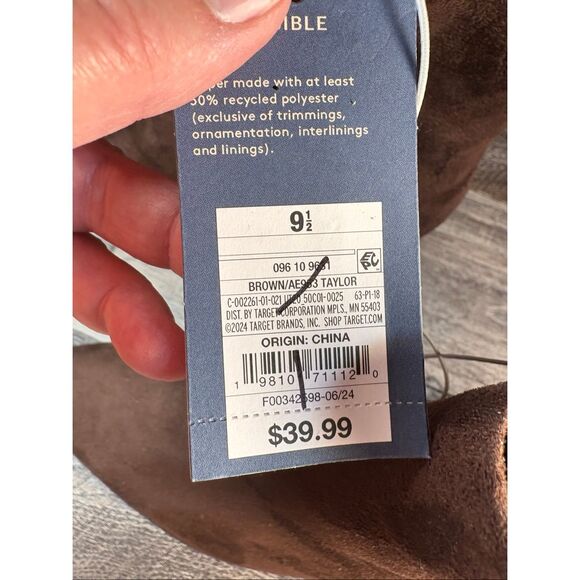 Universal Thread Brown Suede Pointed Toe Booties | Women’s 9.5 - Picture 6 of 6